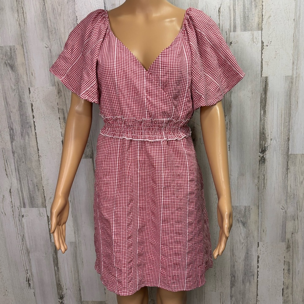 Peach‎ Love California Gingham Mini Dress